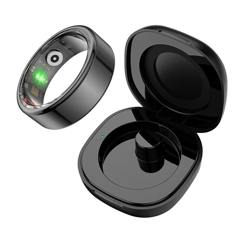 COLMI R02 Smart Ring töltőtokkal – pulzusmérés, véroxigénszint monitorozás, alvásfigyelés, IP68 vízállóság