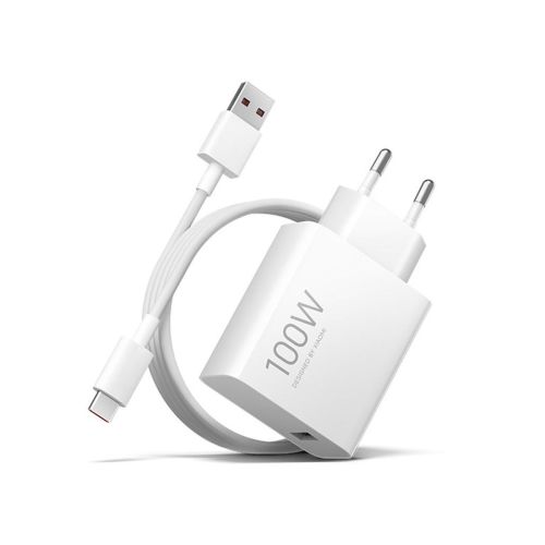 Xiaomi Mi Travel Charger Combo Set USB-A to Type-C töltőkábellel (1 m) 100W – Eredeti Xiaomi GaN gyorstöltő