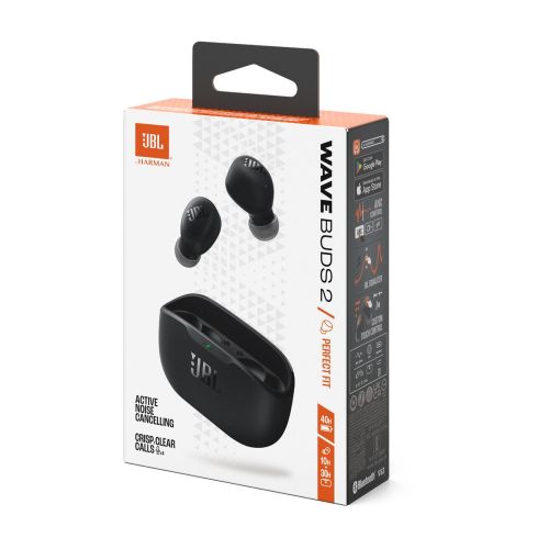 JBL Wave Buds 2 – True Wireless Fülhallgató ANC Zajszűréssel, JBL Pure Bass Hangzással és Akár 40 Órás Üzemidővel