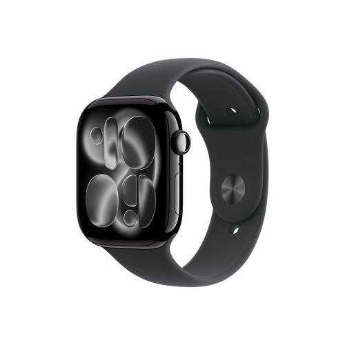 Jet Black Alu Case, Black Sport Band MEUW4