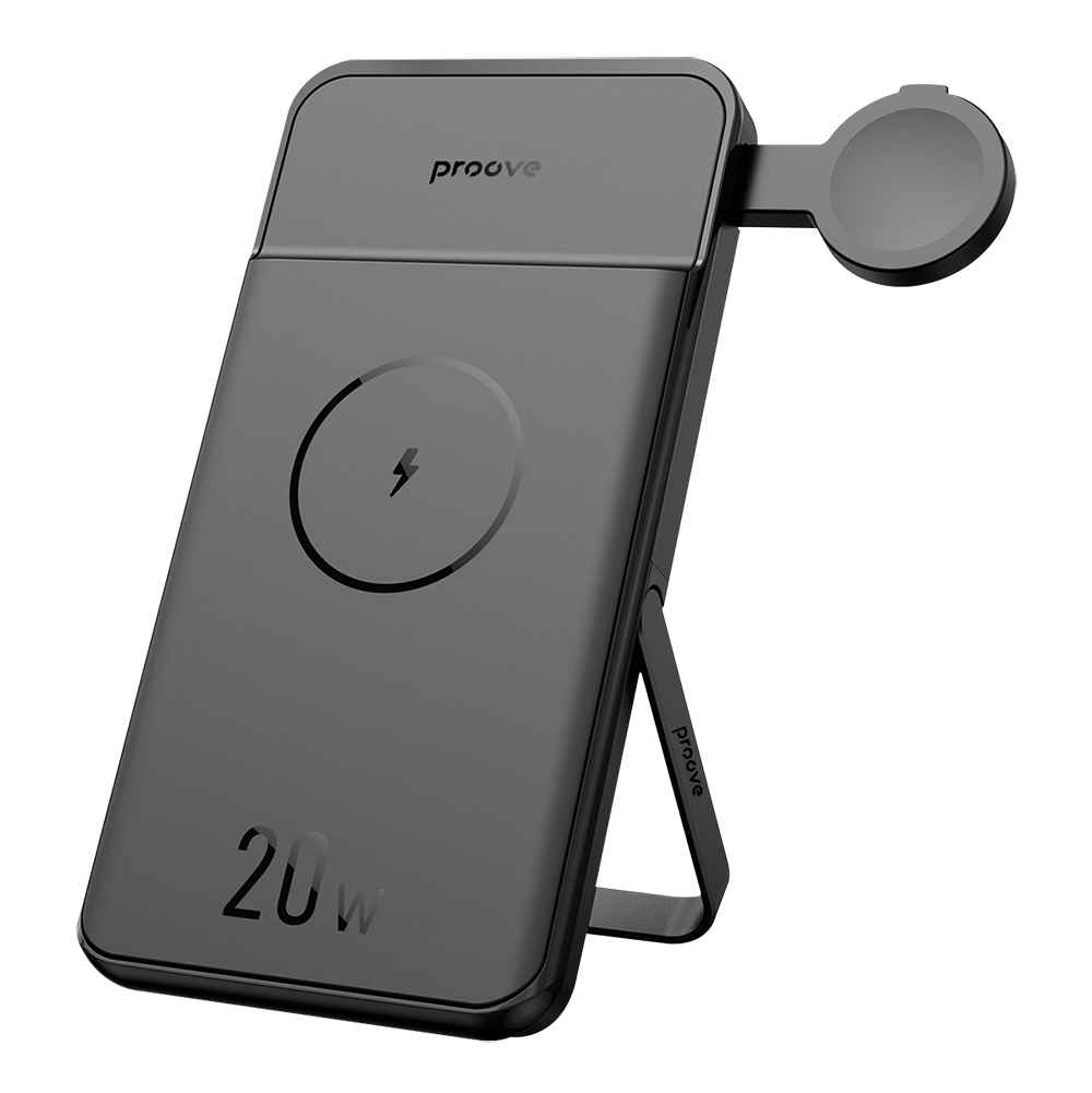 Proove Power Stand 2in1 powerbank, 20W, 10000mAh, fekete