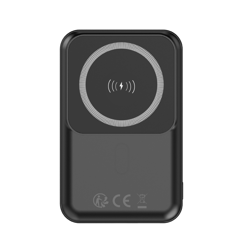 Forever MATB-100 vezeték nélküli powerbank – 10000mAh, mágneses, fekete