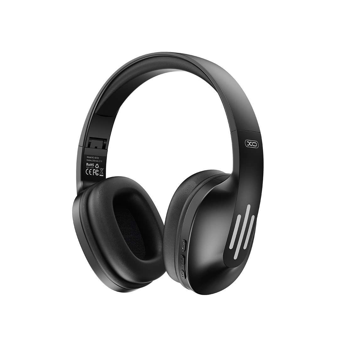 XO BE39 Bluetooth Fejhallgató – Fekete, Vezeték nélküli Kényelem és Tiszta Hangzás