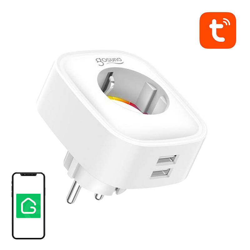 Gosund SP112 WiFi okos konnektor 16A + 2xUSB-A - Tuya kompatibilis
