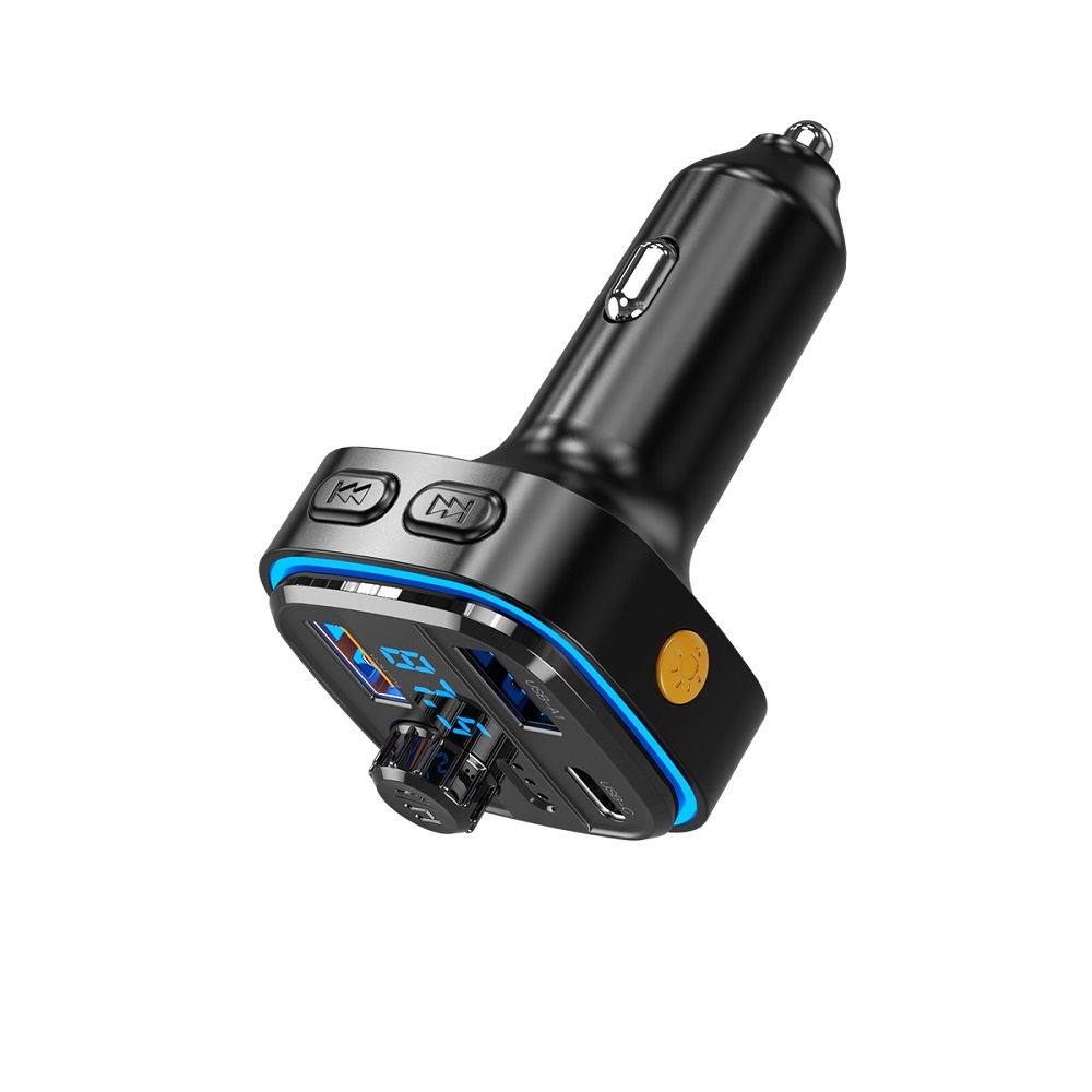 XO BCC08 FM transmitter + Bluetooth + MP3 autós töltő – fekete – 4. kép