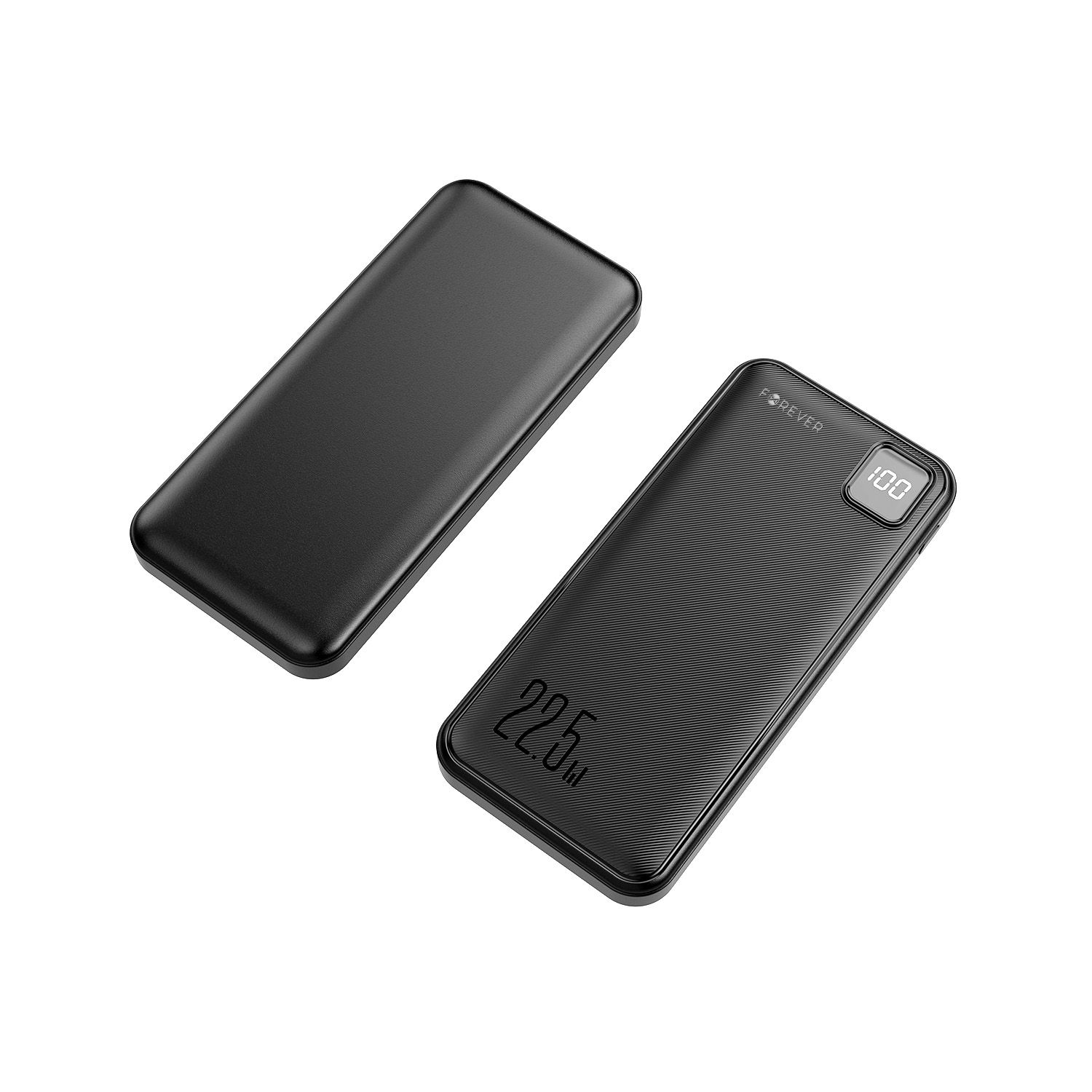 Forever TB-300M PD QC 10000 mAh 22,5W Powerbank, Gyors Töltés – Fekete – 2. kép