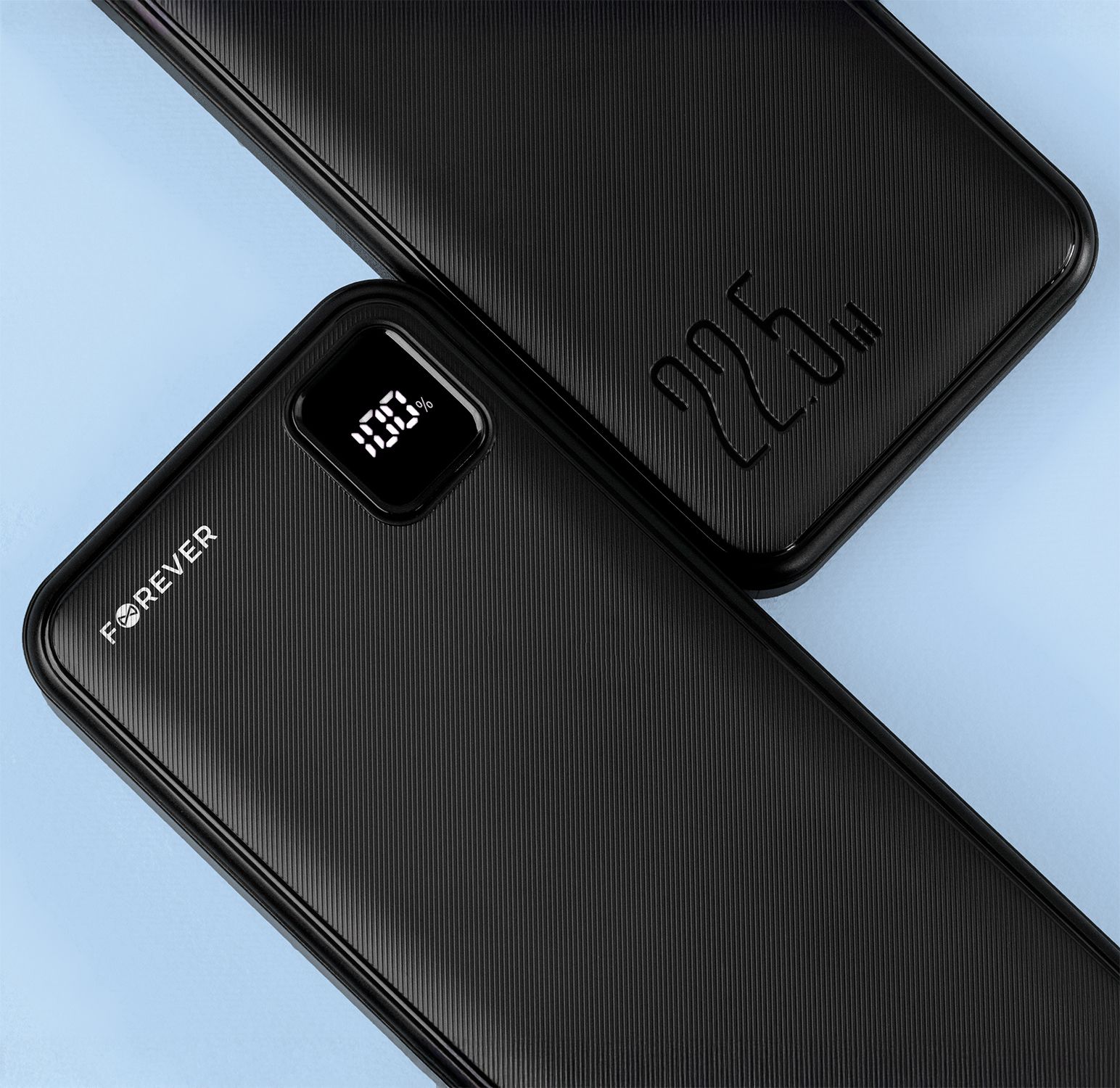 Forever TB-300M PD QC 10000 mAh 22,5W Powerbank, Gyors Töltés – Fekete – 5. kép
