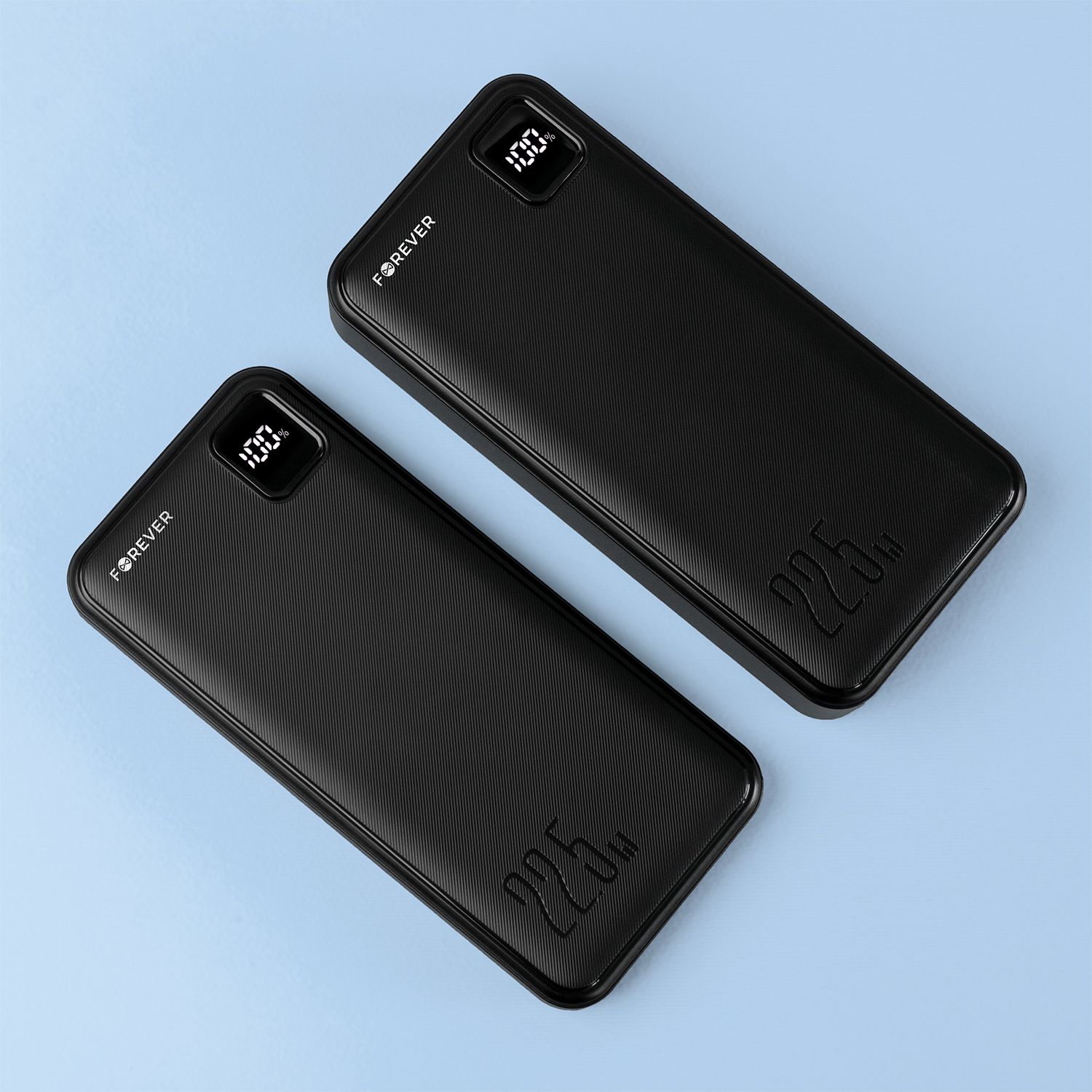 Forever TB-300M PD QC 10000 mAh 22,5W Powerbank, Gyors Töltés – Fekete – 7. kép