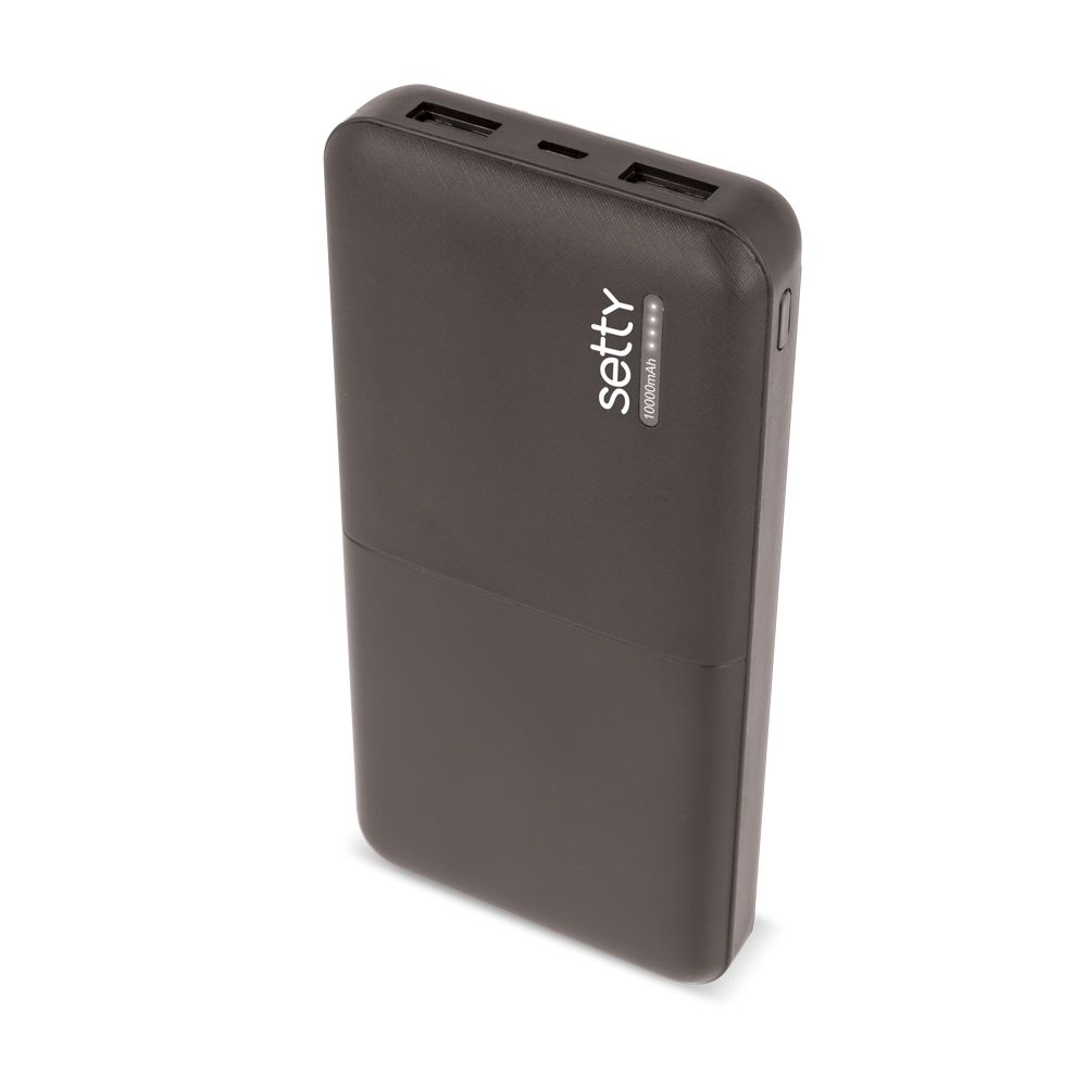 Setty SPB-10 10000mAh 10W hordozható powerbank – fekete