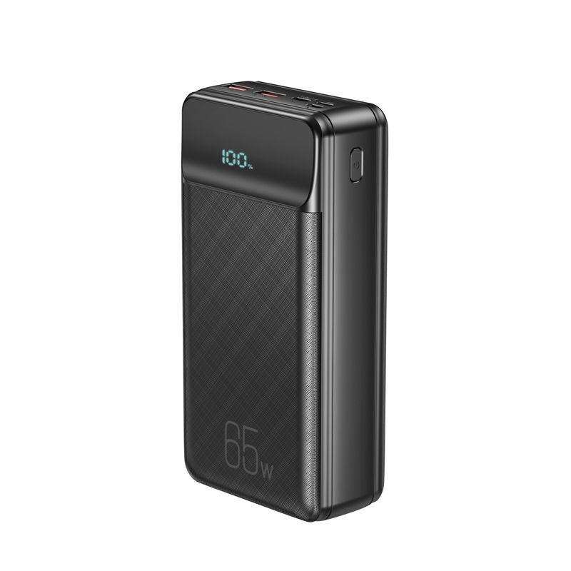 XO PR201 30000mAh Powerbank, 65W PD Gyorstöltés, Laptop Töltés, USB-C + USB-A, Digitális kijelző