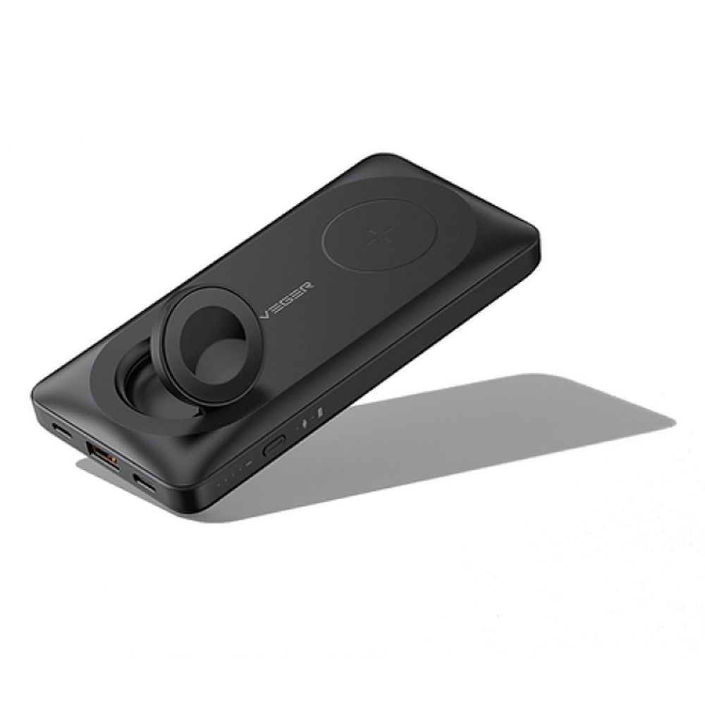 Veger MagMulti W1156 10000mAh Powerbank, 22.5W PD/QC, MagSafe vezeték nélküli töltés, Apple Watch kompatibilis
