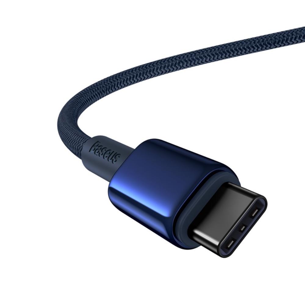 Baseus Tungsten Gold gyorstöltő és adatkábel USB-C - USB-C, 100W, 2m, sötétkék – 3. kép
