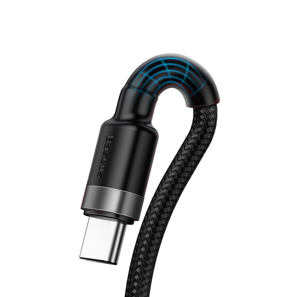 Baseus Cafule HW QC USB–USB-C töltő- és adatkábel – 1 m, 40W, szürke-fekete – 4. kép