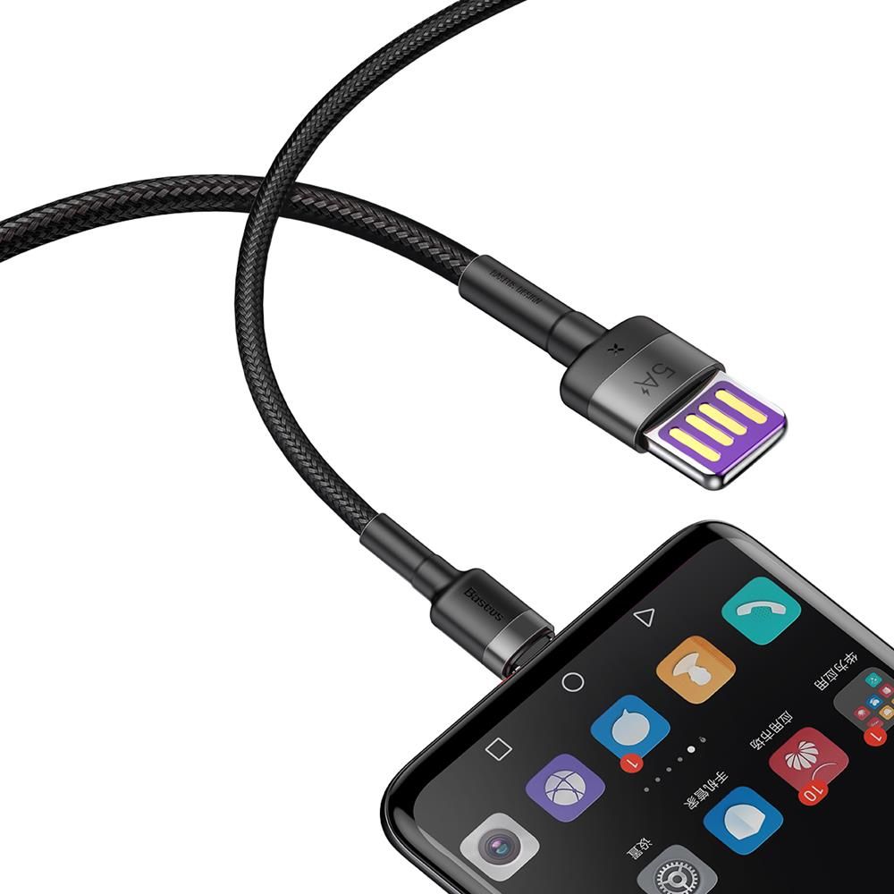 Baseus Cafule HW QC USB–USB-C töltő- és adatkábel – 1 m, 40W, szürke-fekete – 7. kép