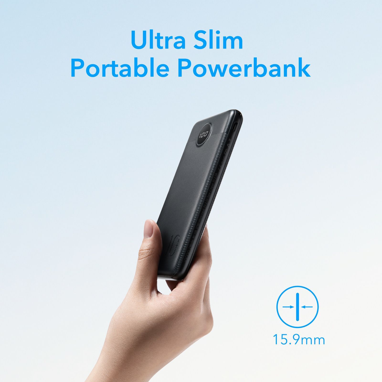 Veger L10S W1105PD 10000mAh Powerbank, 20W PD/QC3.0, digitális kijelző, 2×USB-A + USB-C – 5. kép