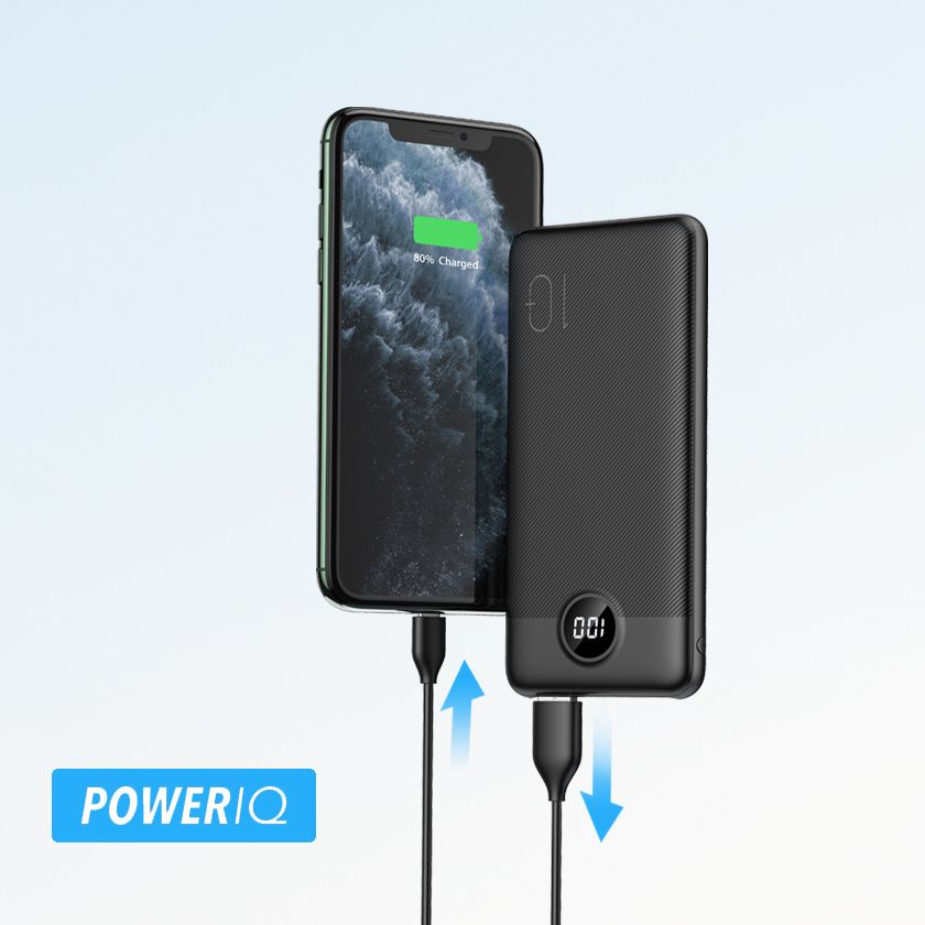 Veger L10S W1105PD 10000mAh Powerbank, 20W PD/QC3.0, digitális kijelző, 2×USB-A + USB-C – 9. kép