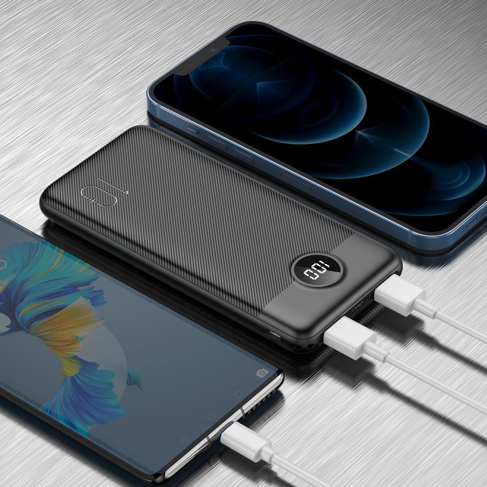 Veger L10S W1105PD 10000mAh Powerbank, 20W PD/QC3.0, digitális kijelző, 2×USB-A + USB-C – 10. kép