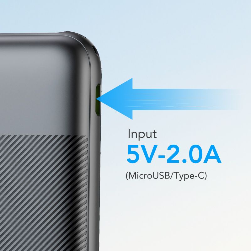 Veger L10S W1105PD 10000mAh Powerbank, 20W PD/QC3.0, digitális kijelző, 2×USB-A + USB-C – 11. kép