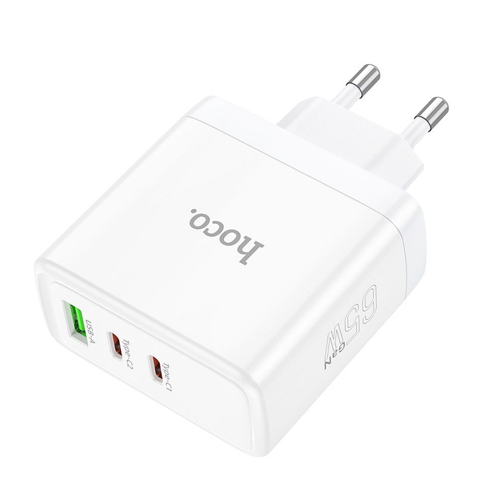 Hoco N30 GaN 65W gyorstöltő – 2× USB-C + USB-A, Power Delivery, Quick Charge, laptop töltéshez – 2. kép