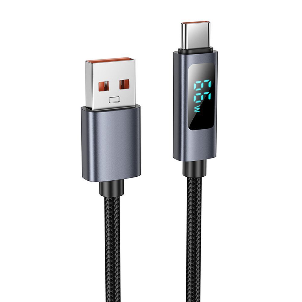 Hoco X112 USB - USB-C Töltőkábel - 60W, 1m, LED kijelző