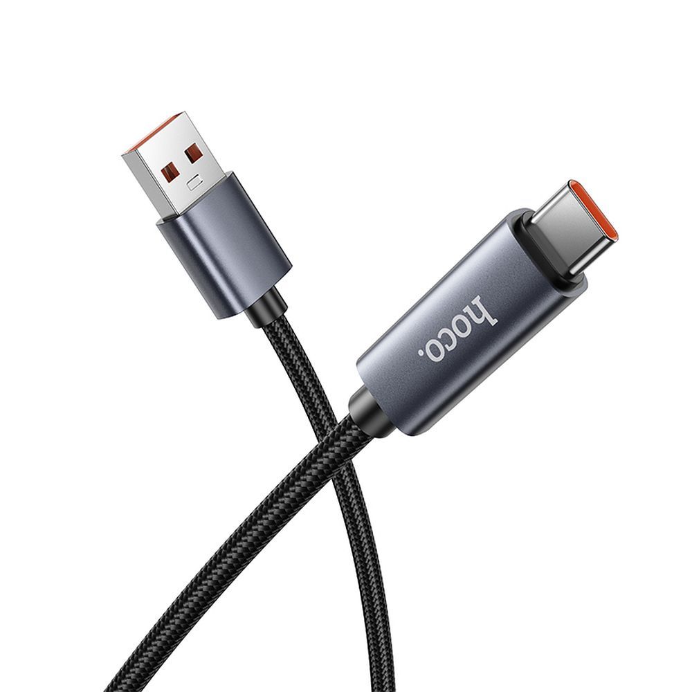 Hoco X112 USB-A – USB-C gyorstöltő és adatkábel digitális kijelzővel 5A, 1 méter – 2. kép