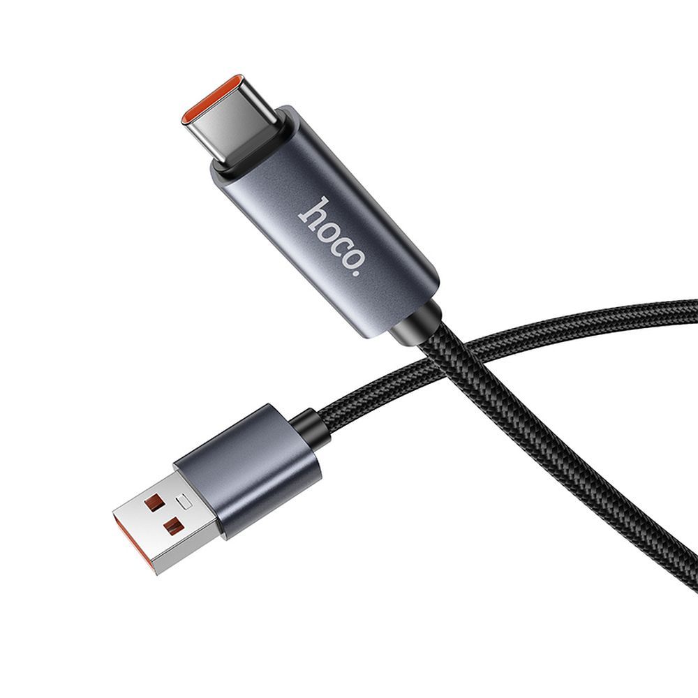 Hoco X112 USB-A – USB-C gyorstöltő és adatkábel digitális kijelzővel 5A, 1 méter – 5. kép