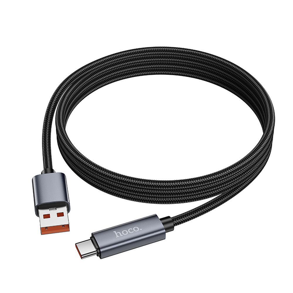 Hoco X112 USB-A – USB-C gyorstöltő és adatkábel digitális kijelzővel 5A, 1 méter – 6. kép