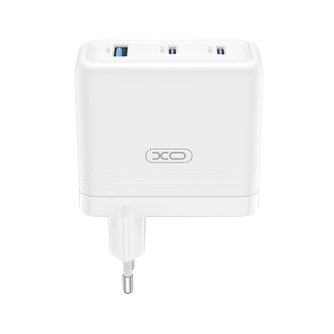 XO CE35 100W – GaN hálózati gyorstöltő 2×USB-C + 1×USB-A csatlakozóval – 2. kép