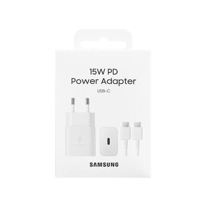 Samsung Travel Charger EP‑T1510X 15W hálózati gyorstöltő – 1m, USB‑C - USB‑C kábellel – 3. kép