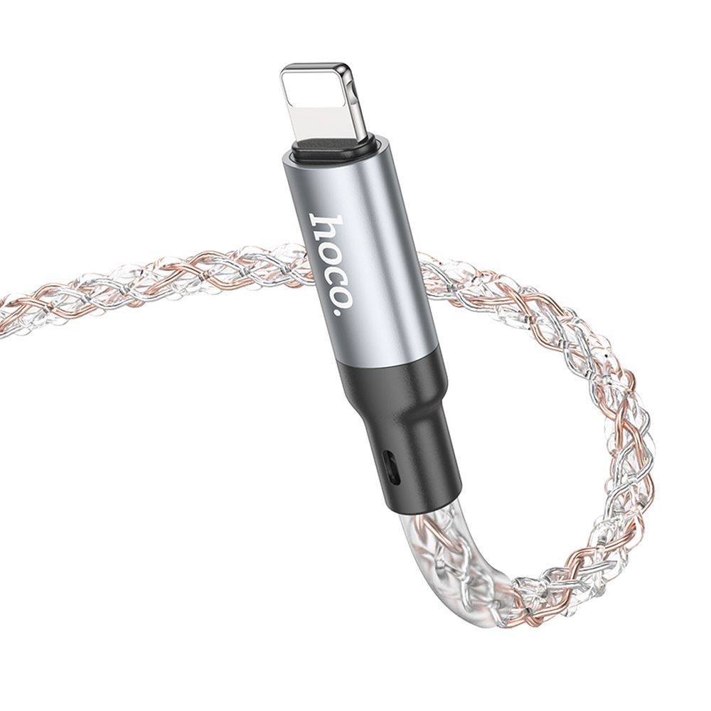 Hoco U112 Shine USB-A – Lightning kábel – gyorstöltéshez és adatátvitelhez, 1 méter – 2. kép