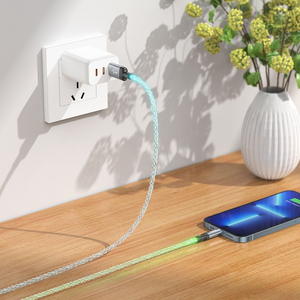Hoco U112 Shine USB-A – Lightning kábel – gyorstöltéshez és adatátvitelhez, 1 méter – 8. kép