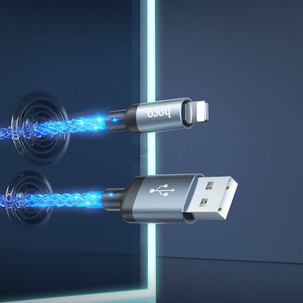 Hoco U112 Shine USB-A – Lightning kábel – gyorstöltéshez és adatátvitelhez, 1 méter – 7. kép