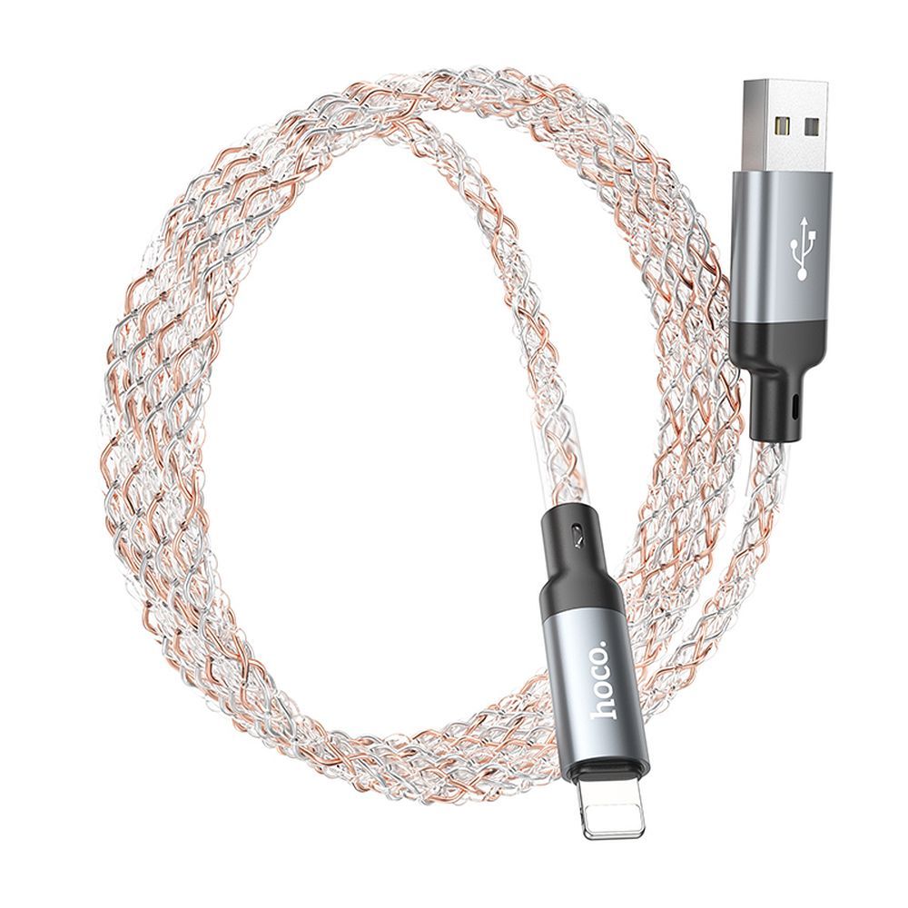 Hoco U112 Shine USB-A – Lightning kábel – gyorstöltéshez és adatátvitelhez, 1 méter – 5. kép