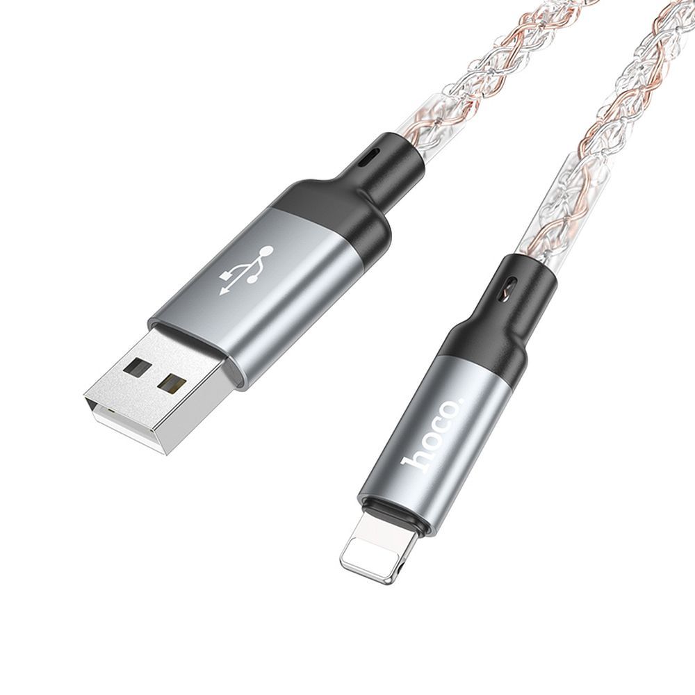 Hoco U112 Shine USB-A – Lightning kábel – gyorstöltéshez és adatátvitelhez, 1 méter – 3. kép
