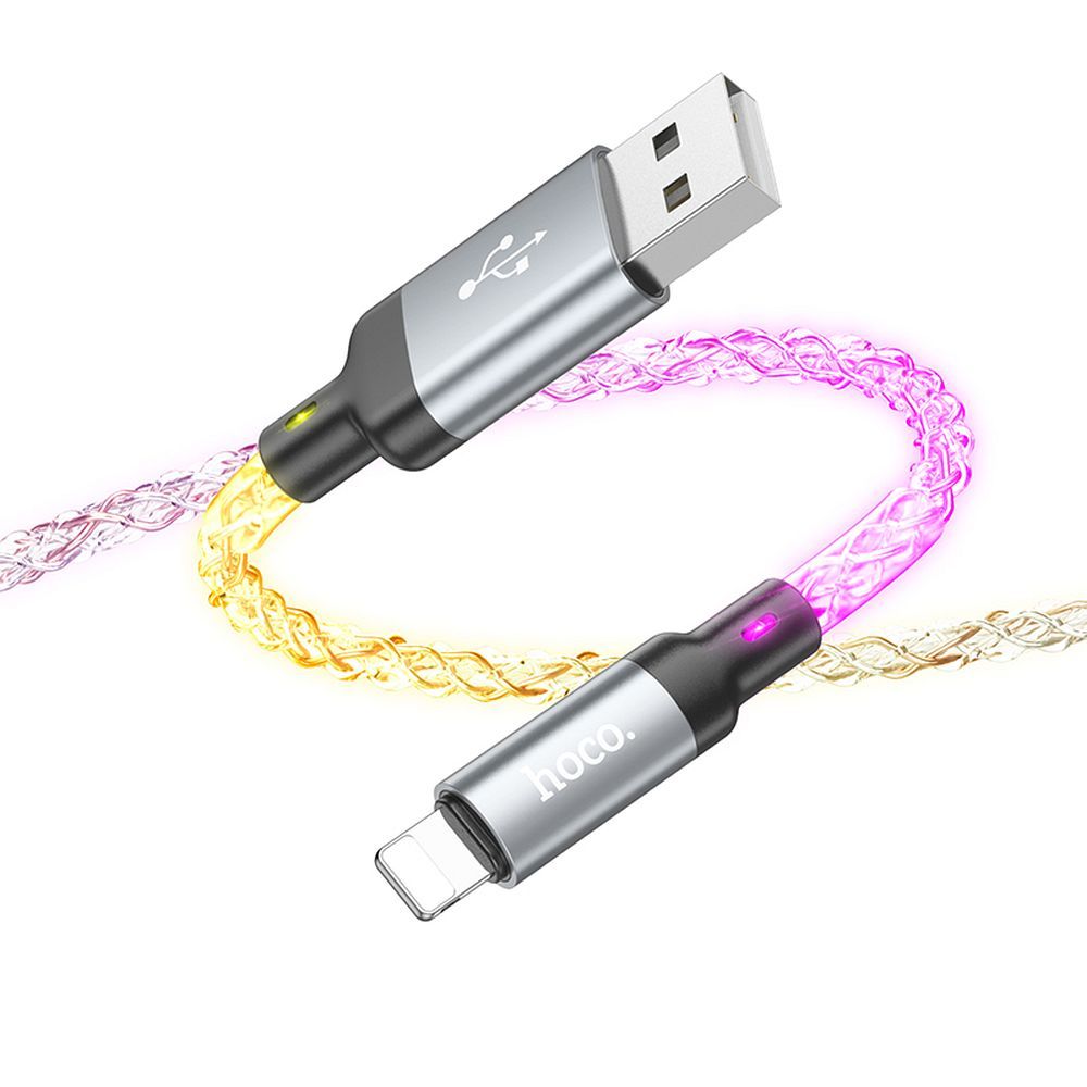 Hoco U112 Shine USB-A – Lightning kábel – gyorstöltéshez és adatátvitelhez, 1 méter – 4. kép