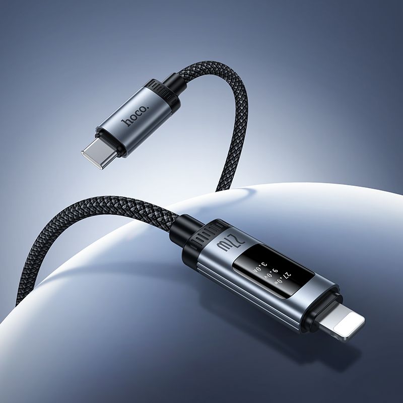 Hoco U148 USB-C – Lightning PD gyorstöltő kábel OLED teljesítménykijelzővel – 8. kép