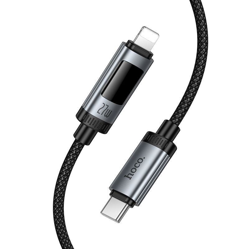 Hoco U148 USB-C – Lightning PD gyorstöltő kábel OLED teljesítménykijelzővel – 5. kép