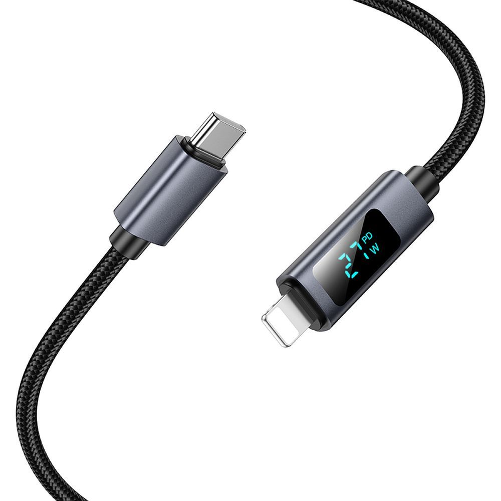 Hoco X112 USB-C – Lightning PD 27W gyorstöltő kábel digitális teljesítménykijelzővel – 6. kép