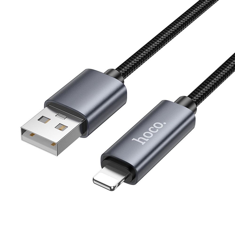 Hoco X112 USB-A – Lightning töltő- és adatkábel digitális kijelzővel, 2,4A, 1 méter – 3. kép