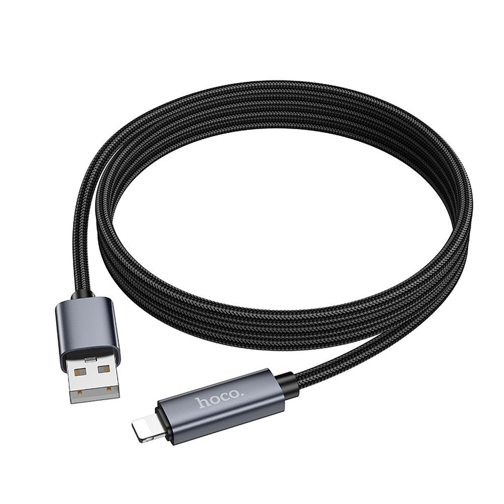 Hoco X112 USB-A – Lightning töltő- és adatkábel digitális kijelzővel, 2,4A, 1 méter – 5. kép