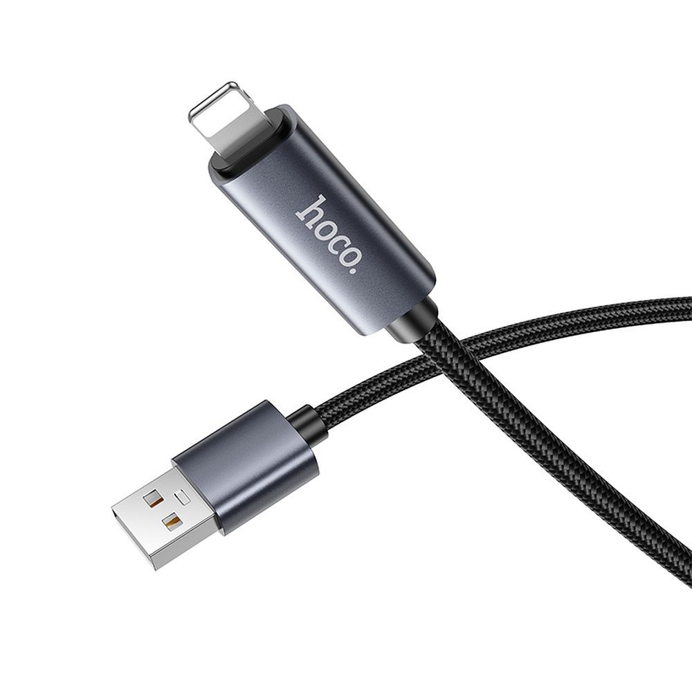 Hoco X112 USB-A – Lightning töltő- és adatkábel digitális kijelzővel, 2,4A, 1 méter – 6. kép