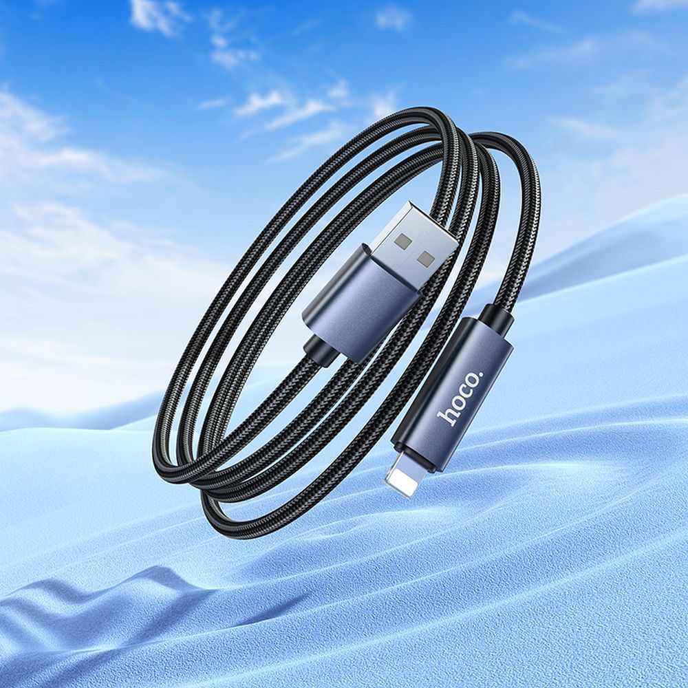 Hoco X112 USB-A – Lightning töltő- és adatkábel digitális kijelzővel, 2,4A, 1 méter – 7. kép
