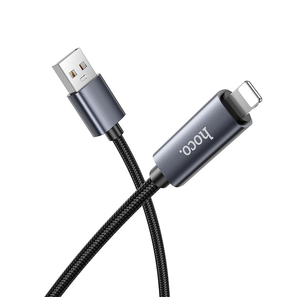 Hoco X112 USB-A – Lightning töltő- és adatkábel digitális kijelzővel, 2,4A, 1 méter – 2. kép