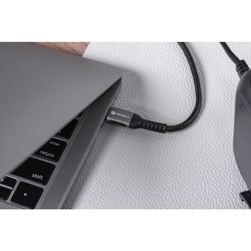 Forcell F-Energy C259 USB-C – Lightning Kábel PD 27W, 3A, 1,2m – Cafule fonott gyorstöltő és adatkábel – 3. kép