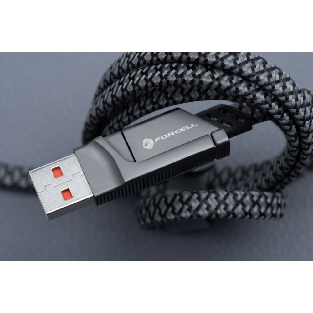 Forcell F-Energy C241 4 az 1-ben gyorstöltő és adatkábel – USB-A és USB-C bemenet, USB-C és Lightning csatlakozó, QC/PD 60W, 1 méter – 7. kép