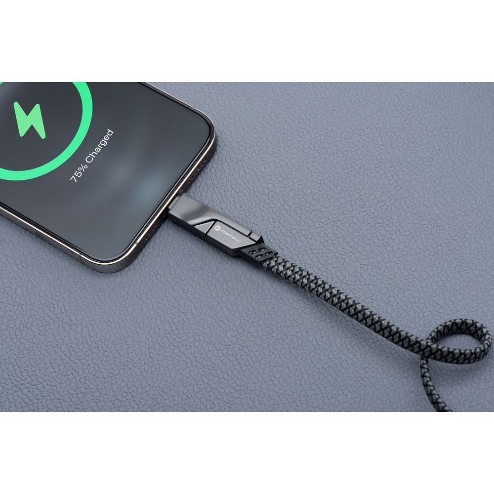 Forcell F-Energy C241 4 az 1-ben gyorstöltő és adatkábel – USB-A és USB-C bemenet, USB-C és Lightning csatlakozó, QC/PD 60W, 1 méter – 10. kép