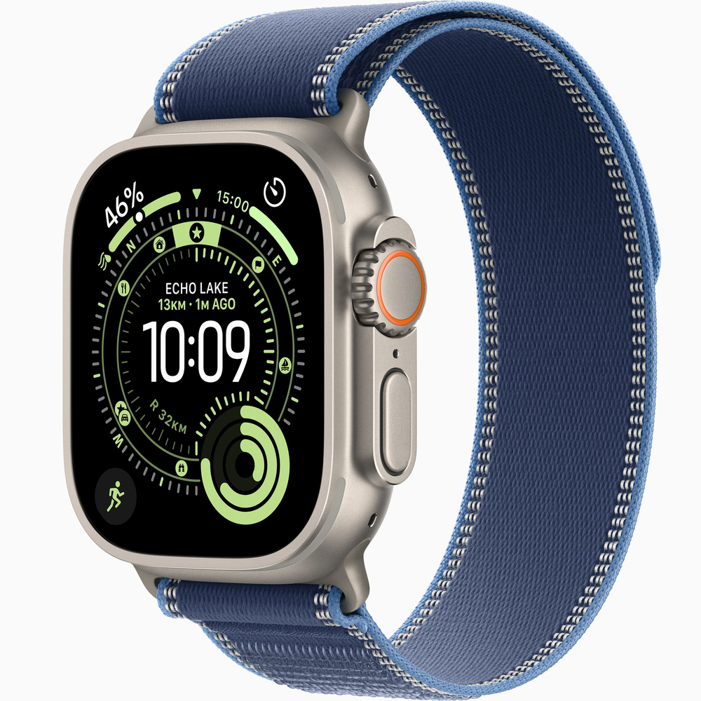 Natural Titanium Case with Blue Trail Loop - M/L