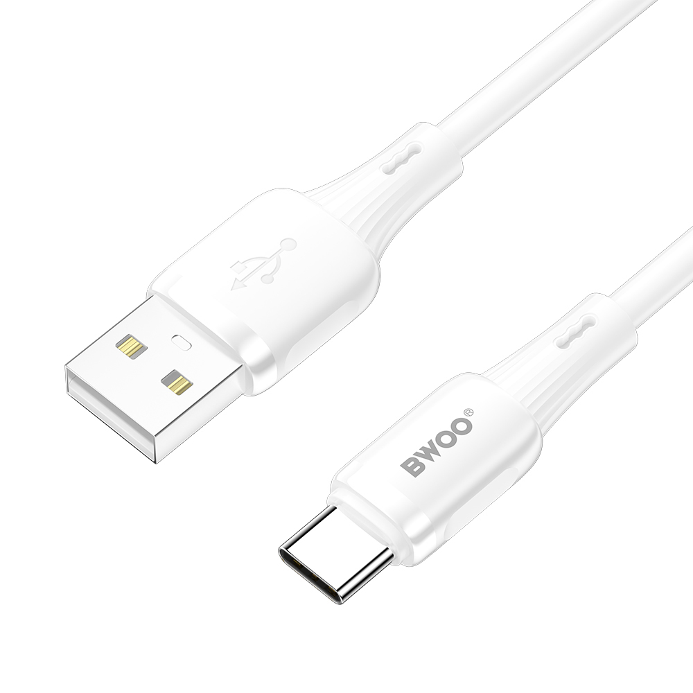 BWOO BO-X329C USB-A – USB-C Gyorstöltő és Adatkábel – 3 A, 480 Mbps, 1 m, Folyékony Szilikon Borítással – 2. kép