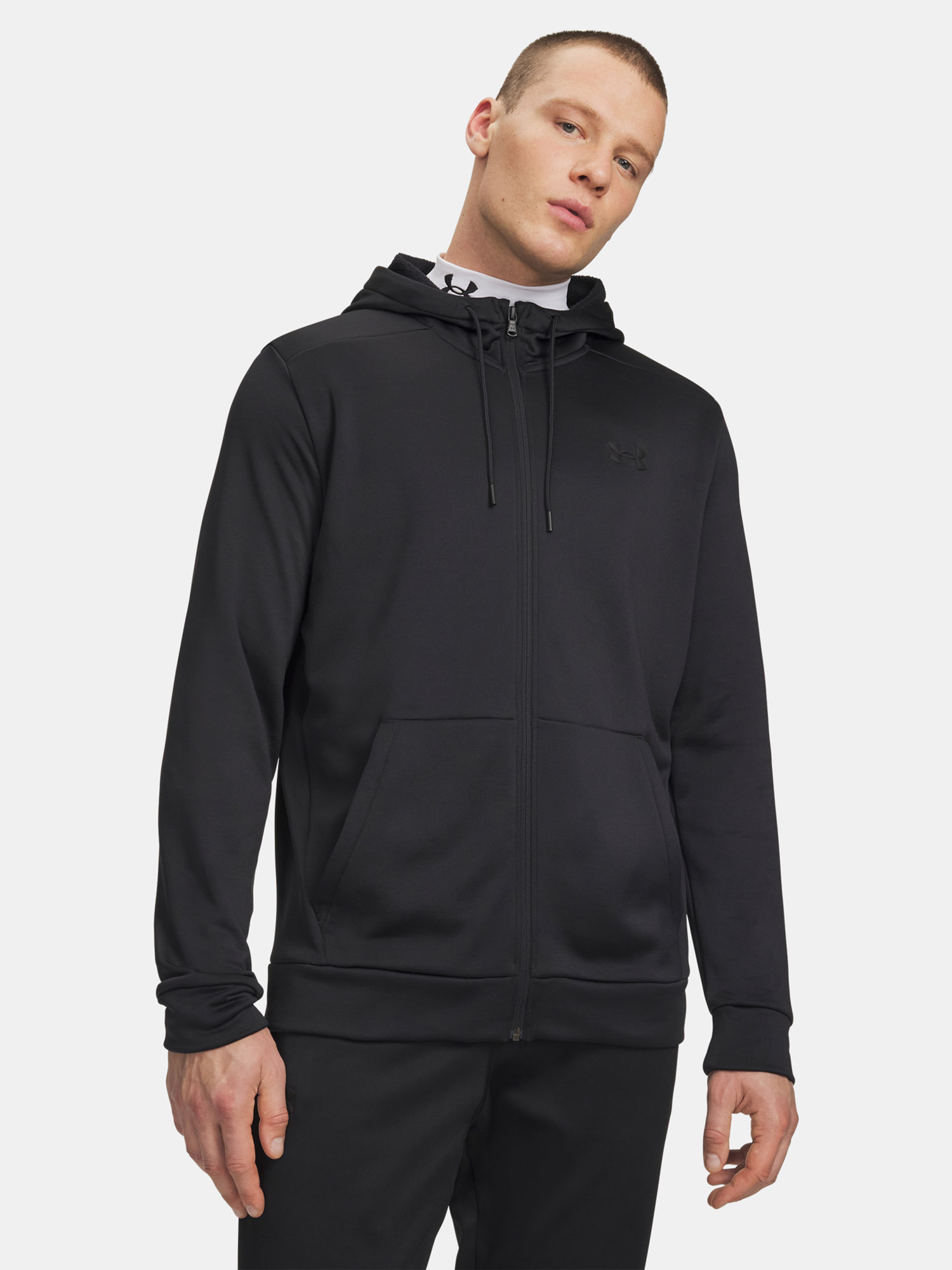 Under Armour Férfi Cipzáras Pulóver UA Armour Fleece FZ Hoodie