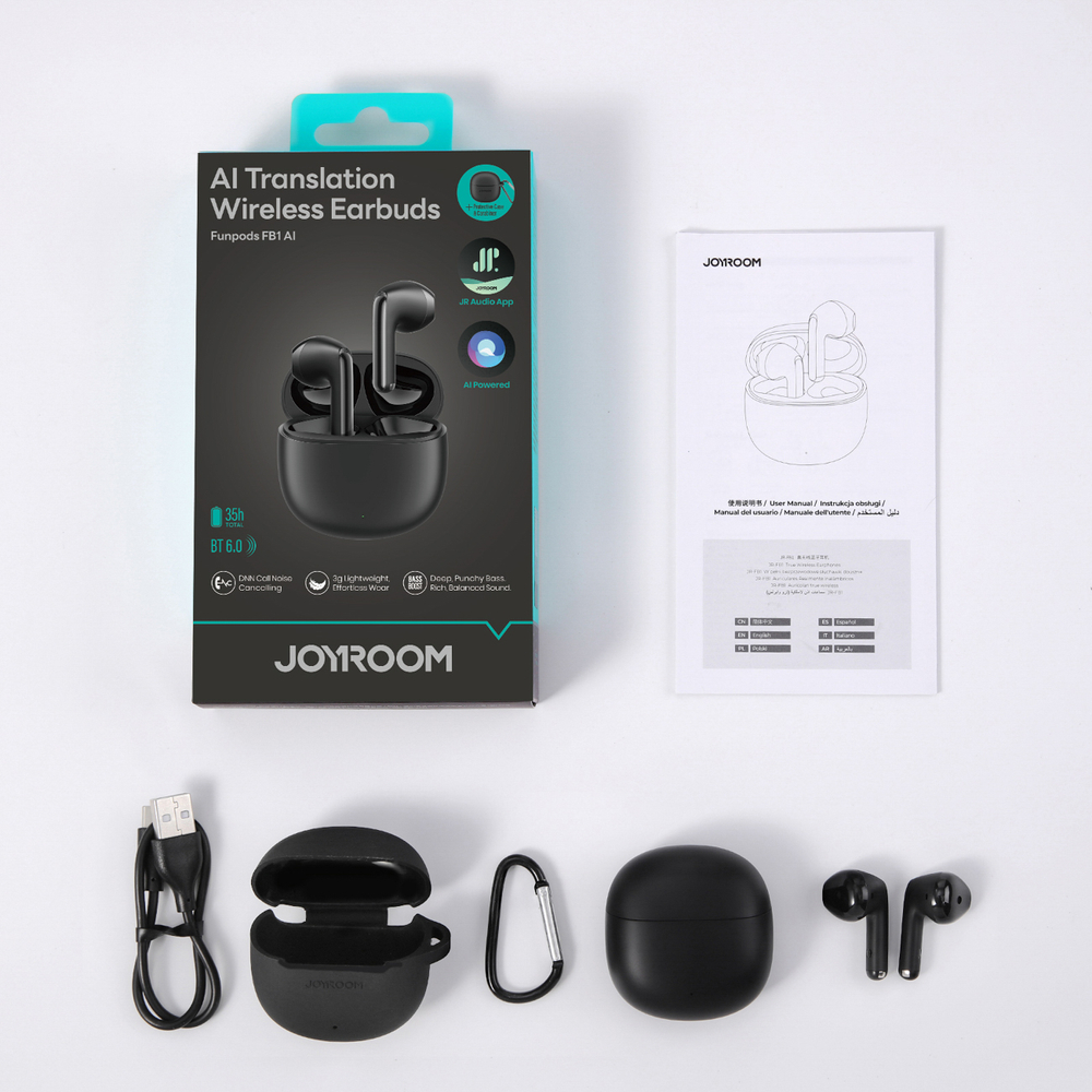 Joyroom FunPods JR-FB1 TWS vezeték nélküli Bluetooth fülhallgató, mély basszus, érintésvezérlés, kényelmes kialakítás – 20. kép